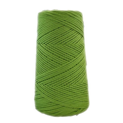 Ovillo lana verde hierba.